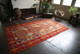 Old Ushak Esme Kilim 5.7ftx10.1ft