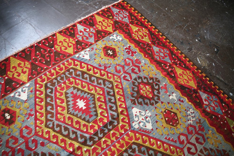 Old Ushak Esme Kilim 5.7ftx10.1ft