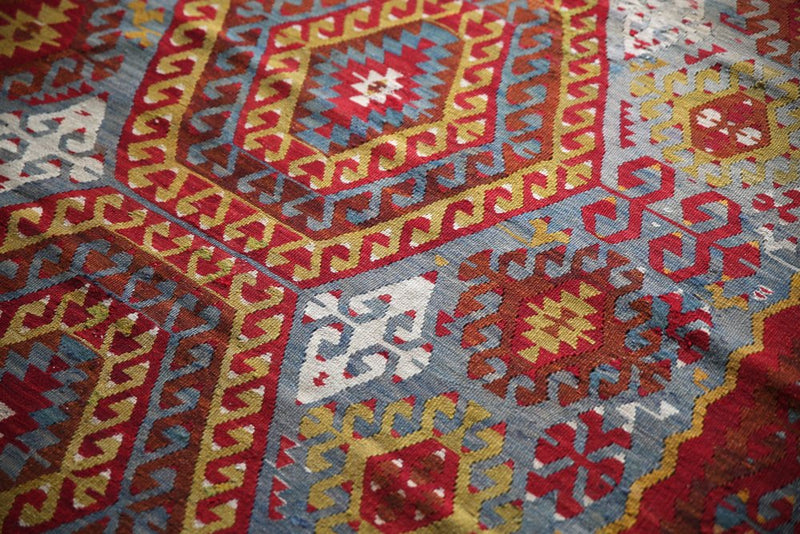 Old Ushak Esme Kilim 5.7ftx10.1ft