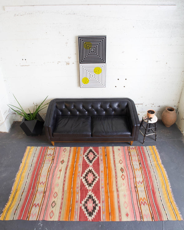 old rug, antique rug, Turkish rug, Portland, Oregon, rug store, rug shop, local shop, bright colors, wild shaman, large rug, area rug, red rug, bold color, burgundy, dark red, flat weave, kilim rug