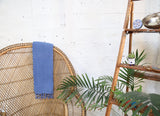 Handwoven Sabah Pestemal Towel in Blue (soft)