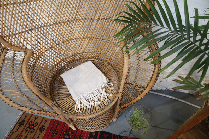 Honeycomb Pestemal Towel in Natural