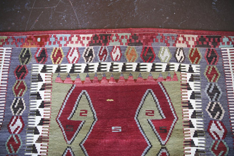 Old Konya Obruk Kilim 4.9ftx7.1ft