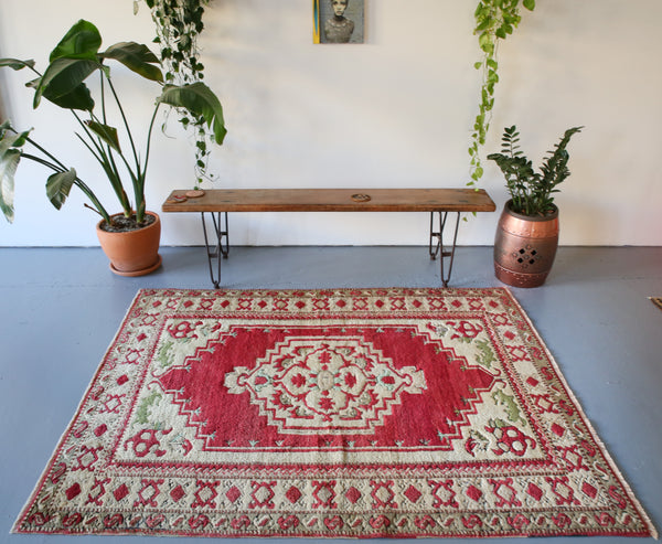 Vintage Turkish Anatolian Rug 5'3" x 7'