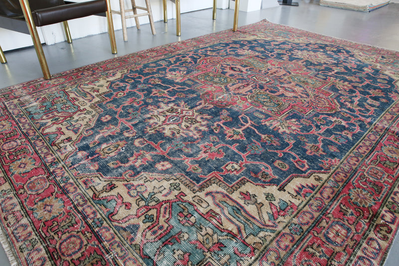 Old Anatolian Rug 6.6ftx9.6ft