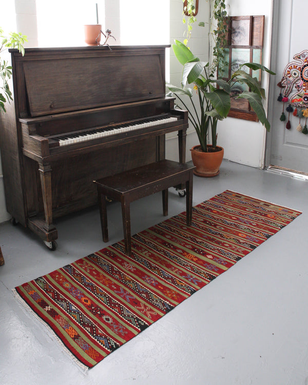 Turkish rug, vintage rug, flat weave, kilim rug, large area rug, square rug, Wild Shaman, Portland, Oregon, rug store, rug shop, local shop,  bright colors, area rug, red rug, bold color