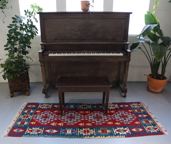 flat weave, hallway runner, runner rug, old rug, antique rug, earthy colors, faded colors, Turkish rug, vintage rug, soft rug, Portland, Oregon, rug store, rug shop, local shop