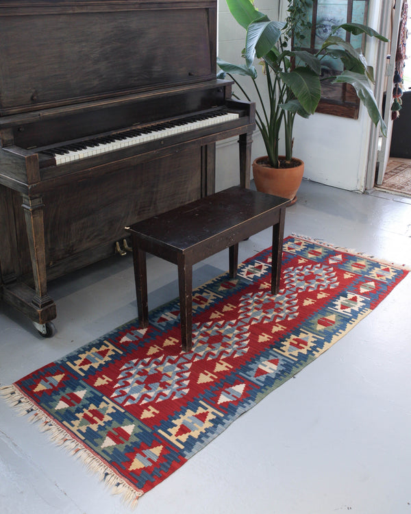 flat weave, hallway runner, runner rug, old rug, antique rug, earthy colors, faded colors, Turkish rug, vintage rug, soft rug, Portland, Oregon, rug store, rug shop, local shop