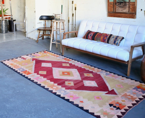 Old Milas Bencik Kilim 4.4ftx8.5ft