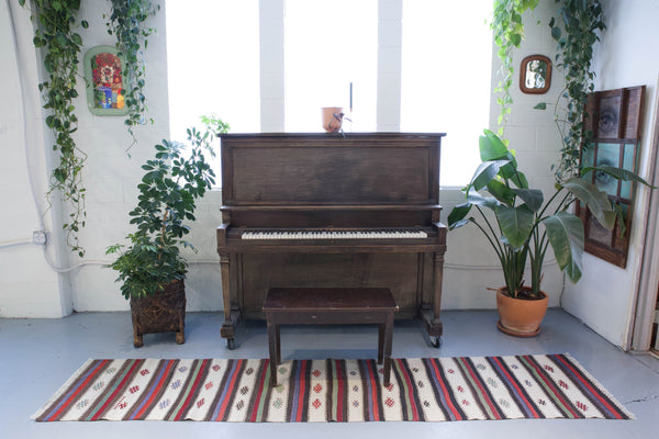 flat weave, hallway runner, runner rug, old rug, antique rug, earthy colors, faded colors, Turkish rug, vintage rug, soft rug, Portland, Oregon, rug store, rug shop, local shop