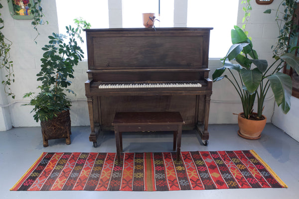 flat weave, hallway runner, runner rug, old rug, antique rug, earthy colors, faded colors, Turkish rug, vintage rug, soft rug, Portland, Oregon, rug store, rug shop, local shop