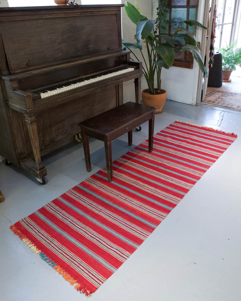 flat weave, hallway runner, runner rug, old rug, antique rug, earthy colors, faded colors, Turkish rug, vintage rug, soft rug, Portland, Oregon, rug store, rug shop, local shop