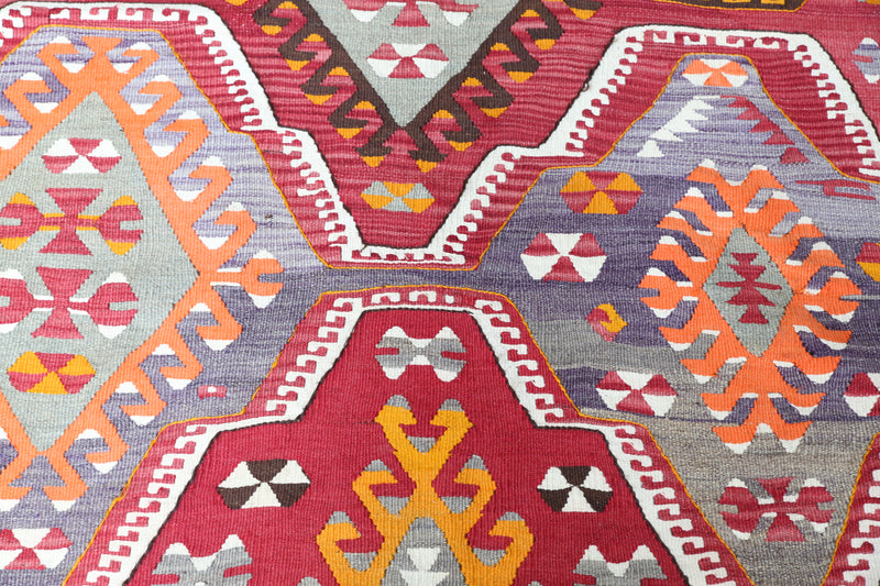 Vintage Mersin Mut Kilim 5.8ftx10.8ft