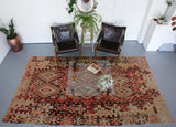 vintage rug, portland rug store, rustic red, turkish rug, flat weave, portland, Oushak kilim