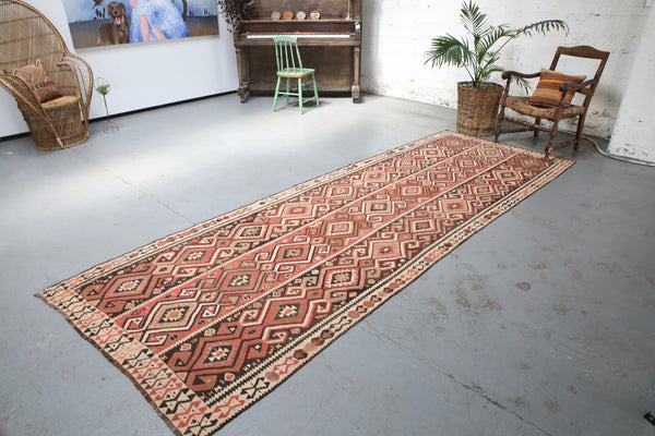 Old Van Kilim Runner 4ftx12ft