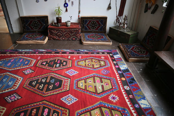 Old Sivas Sarkisla Kilim 7.9ftx11.10ft