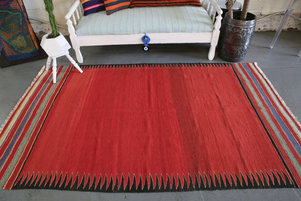 Old Bodrum Bos Kilim Rug