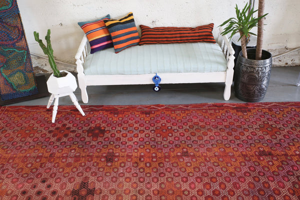 Old Anatolian Cicim Kilim 5.5ftx11ft