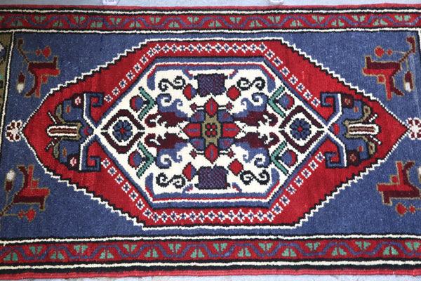 Vintage Mini Turkish Rug 1.10ftx3.5ft