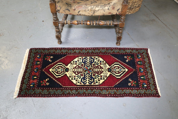 Vintage Mini Turkish Rug 21inx45in