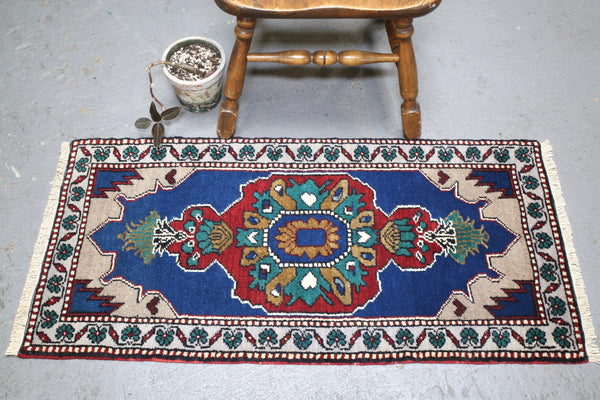 Vintage Mini Turkish Rug 1.9ftx4ft