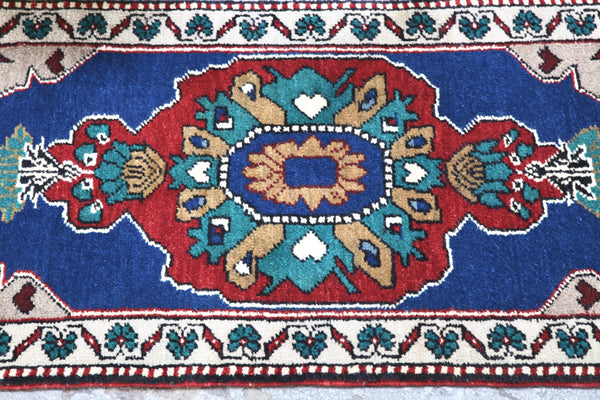 Vintage Mini Turkish Rug 21inx48in