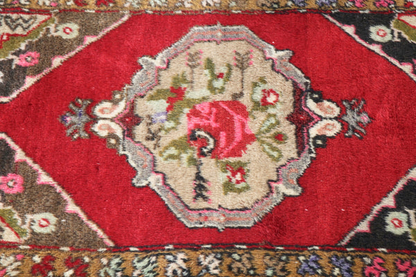 Vintage Mini Turkish Rug 23inx47in