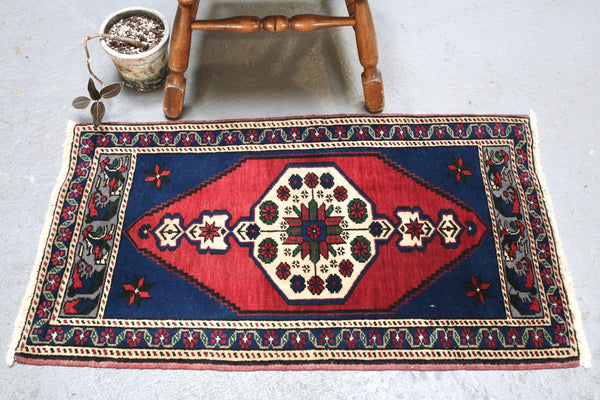 Vintage Mini Turkish Rug 1.10ftx3.6ft