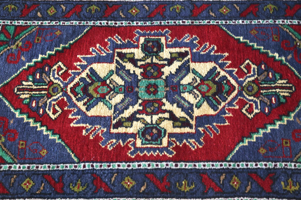 Vintage Mini Turkish Rug 21inx46in