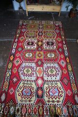 Vintage Sivas Kilim 6.9ftx12.8ft