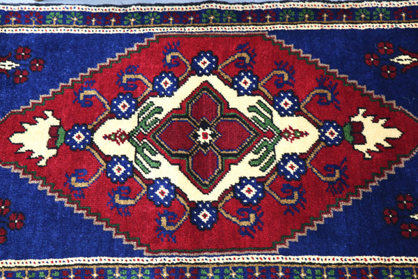 Vintage Mini Turkish Rug 22inx44in