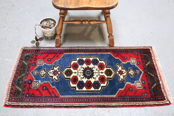 Vintage Mini Turkish Rug 1.9ftx3.9ft