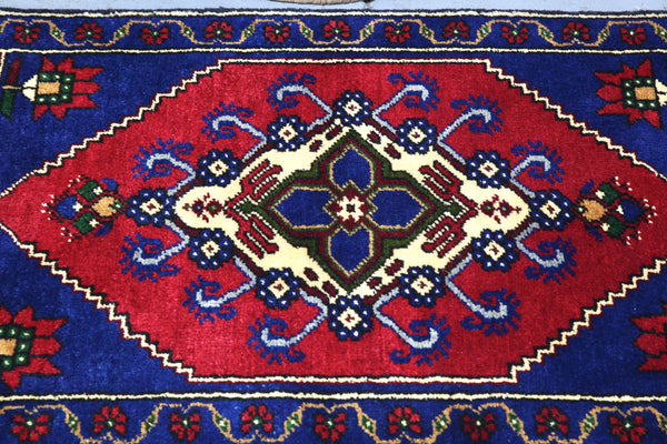 Vintage Mini Turkish Rug 22inx45in