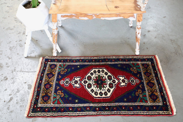 Vintage Mini Turkish Rug 1.10ftx3.5ft