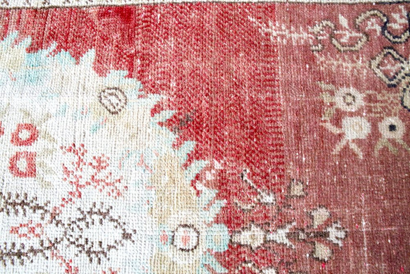 Vintage Southern Anatolian Faded Turkish rug 3.5ftx7.7ft