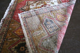 Vintage Turkish faded Anatolian Rug 4.1ft x 5.9ft