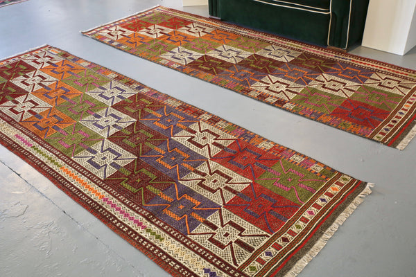 Vintage Bergama Kozak Cicim Kilim Runner