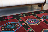 Vintage Anatolian Kilim 5.7ftx9.10ft