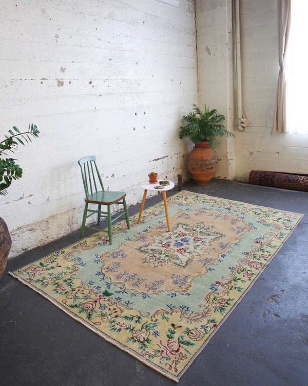 old rug, antique rug, earthy colors, faded colors, Turkish rug, vintage rug, worn out rug, distressed rug, Portland, Oregon, rug store, rug shop, local shop, pile rug