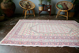 Vintage Faded Anatolian Rug 4.5ftx7.3ft