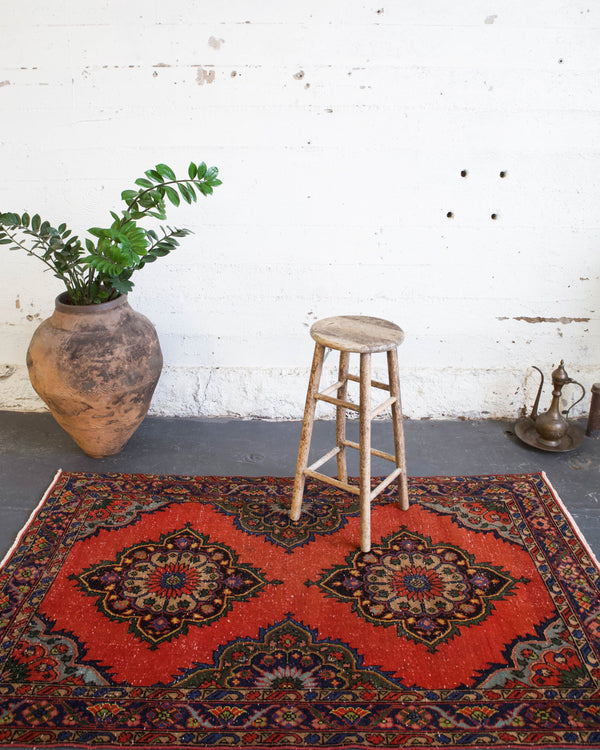 pile rug, Turkish rug, vintage rug, portland, rug shop, bright colors, wild shaman, worn out rug, distressed rug, bold color, Portland, Oregon, rug store, rug shop, local shop