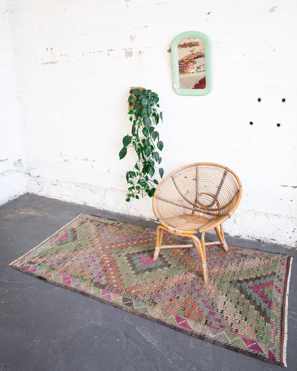 flat weave, hallway runner, runner rug, old rug, antique rug, earthy colors, faded colors, Turkish rug, vintage rug, soft rug, Portland, Oregon, rug store, rug shop, local shop