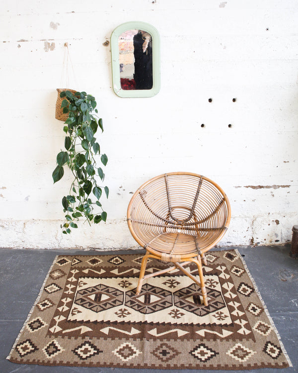 old rug, antique rug, earthy colors, faded colors, Turkish rug, vintage rug, flat weave, kilim rug, large area rug, square rug, Wild Shaman, Portland, Oregon, rug store, rug shop, local shop