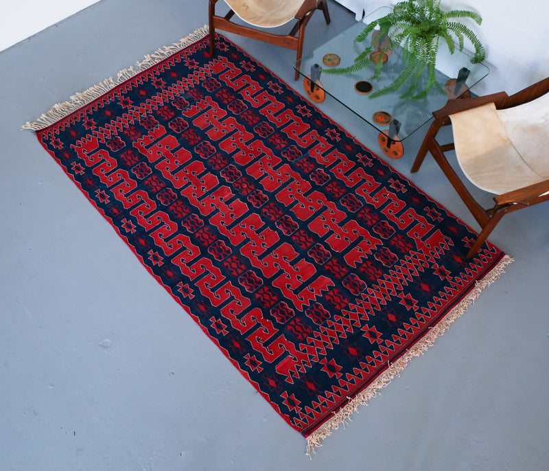 old rug, antique rug, modern rug, bold colors, turkish rug, vintage rug, flat weave, kilim rug, large area rug, square rug, Wild Shaman, Portland, Oregon, rug store, rug shop, local shop