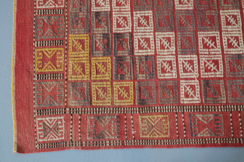 old rug, antique rug, earthy colors, faded colors, Turkish rug, vintage rug, flat weave, kilim rug, large area rug, square rug, Wild Shaman, Portland, Oregon, rug store, rug shop, local shop