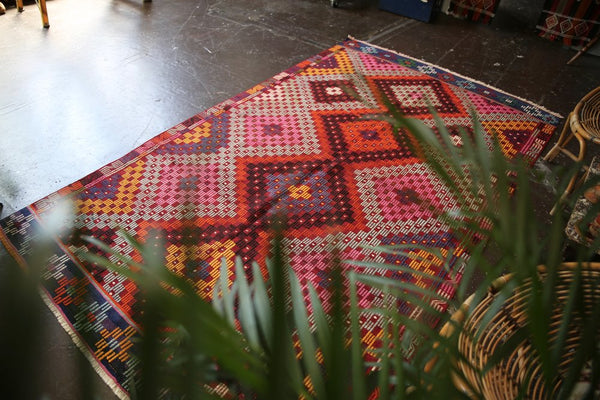 Vintage Aegean Cicim Kilim 5.5x9.6ft