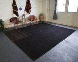 goat hair, natural, organic, goat hair rug, brown rug, portland, rug shop, rug store, flat weave, kilim rug, black rug, modern rug