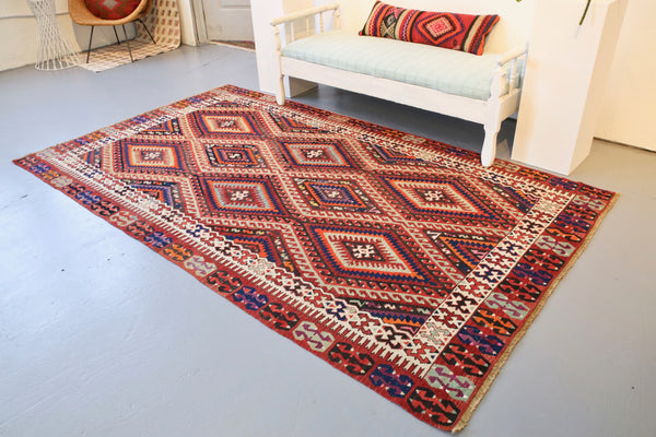 Old Fethiye Kilim 5.4ftx9.4ft