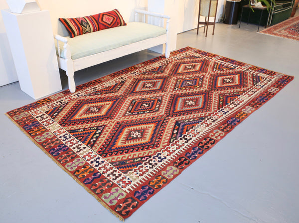 Old Fethiye Kilim 5.4ftx9.4ft