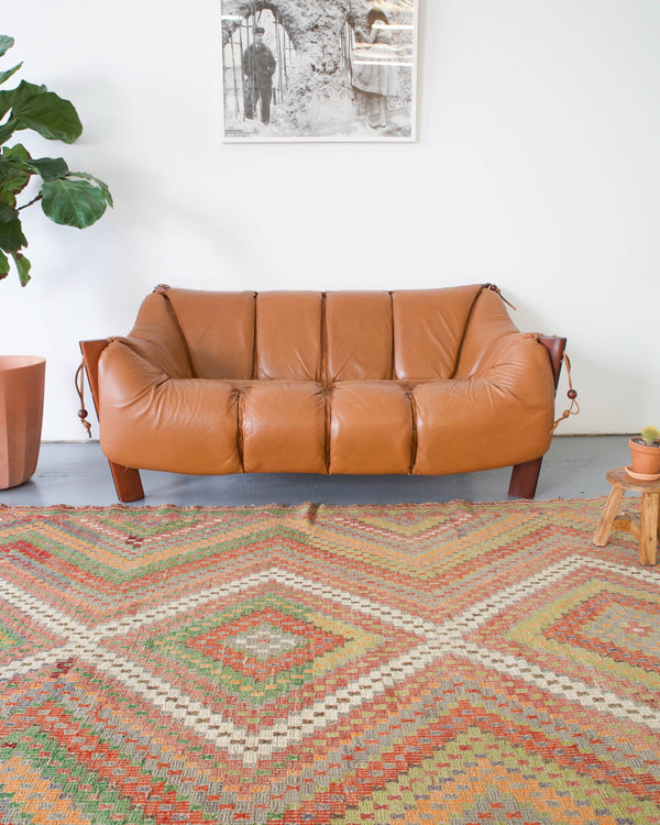 old rug, antique rug, earthy colors, faded colors, Turkish rug, vintage rug, flat weave, kilim rug, large area rug, square rug, Wild Shaman, Portland, Oregon, rug store, rug shop, local shop